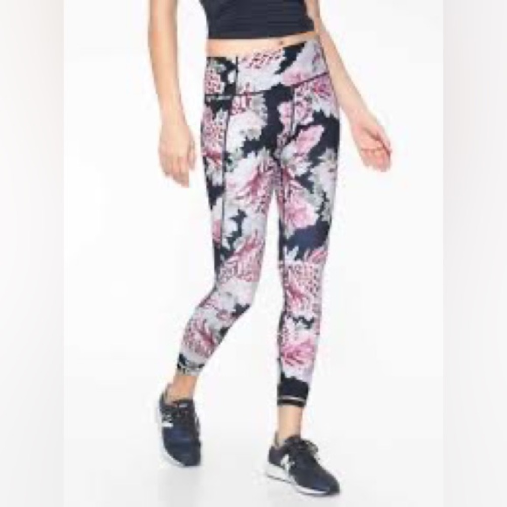 Athleta Free Run 7/8 Tight Garden Party